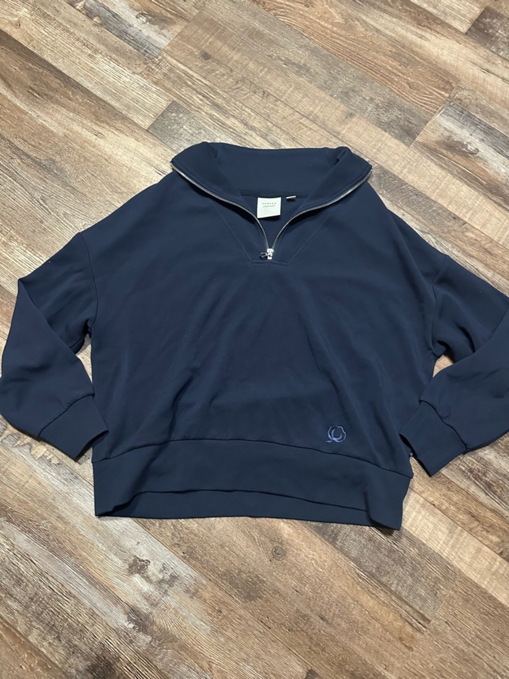 Varley Navy Half-Zip Sweatshirt